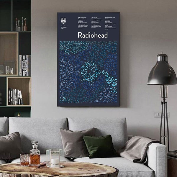 Radiohead Poster "Weird Fishes" Print Radiohead Wall Art Canvas Painting "In rainbows" Music Picture Home Room Wall Decoration