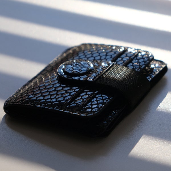 Snake Skin Wallet | Luxury Card Holder | Minimalist Design | Mechanism Card Holder | Digit Card Holder l Pattern Wallet