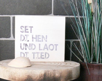 Wooden Block Moin - Set di hen und laot di tied