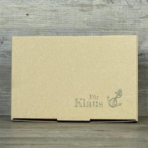 Geschenkverpackung 23,5x16x5cm, personalisiert, Anker