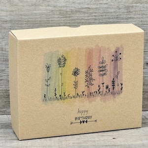Geschenkverpackung 19x15x5cm, Happy Birthday, 5 Stück