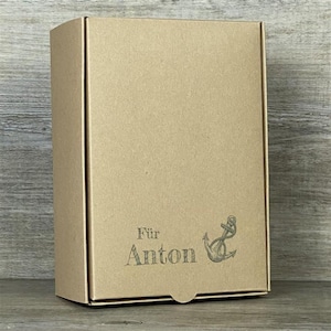 Geschenkverpackung 20x14,5x8cm, personalisiert, Anker