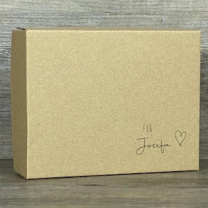 Geschenkverpackung 19x15x5cm, personalisiert, Herz