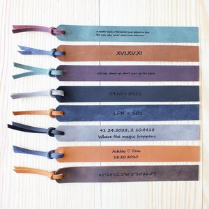 Leather Bookmark | Custom Bookmark | Anniversary Leather Gift | Personalized | Monogram Leather Bookmark for Her | Gift for Him