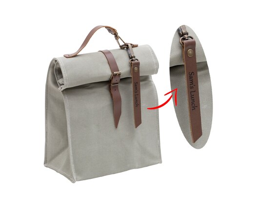 Lunch Box Lunch Bag Wax Canvas Lunch Box Insulated Large Capacity Genuinue Leather Picnic Travel Camp Etsy