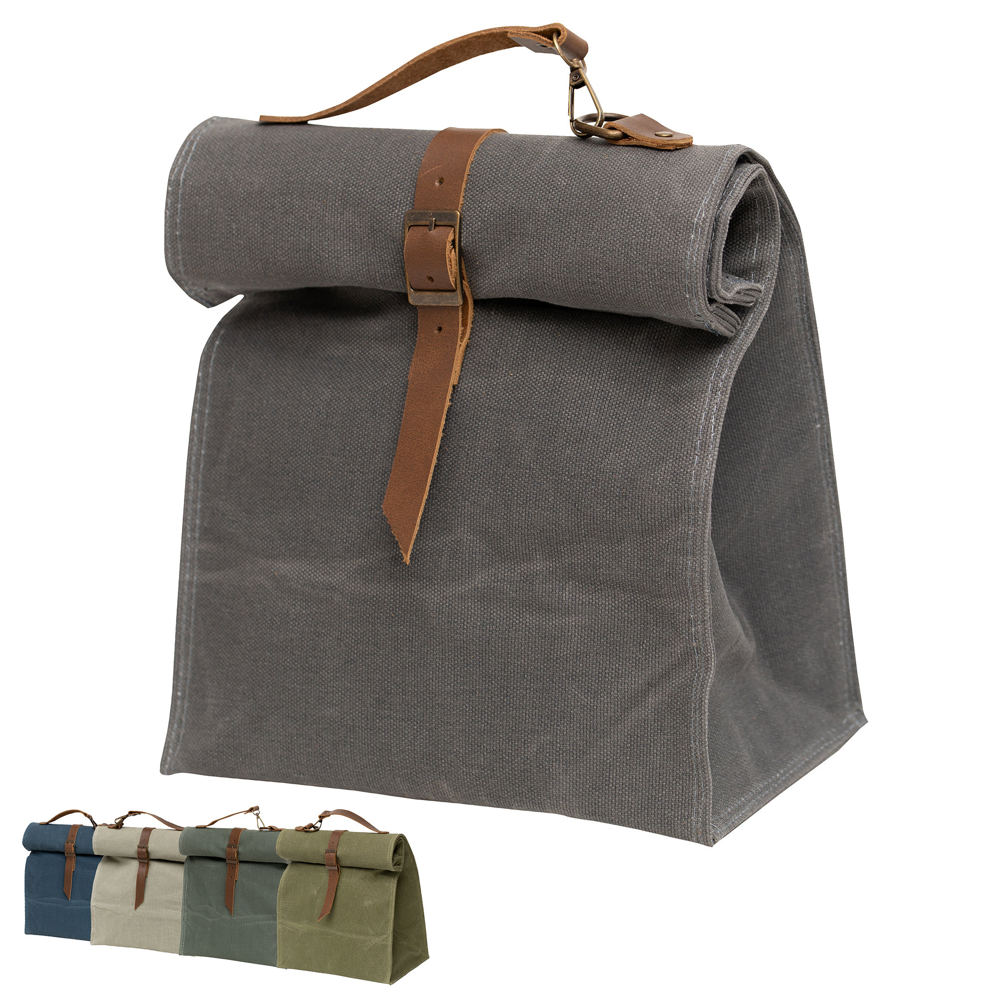 Lunch Box Insulated Lunch Bag Wax Canvas Lunch Box Large