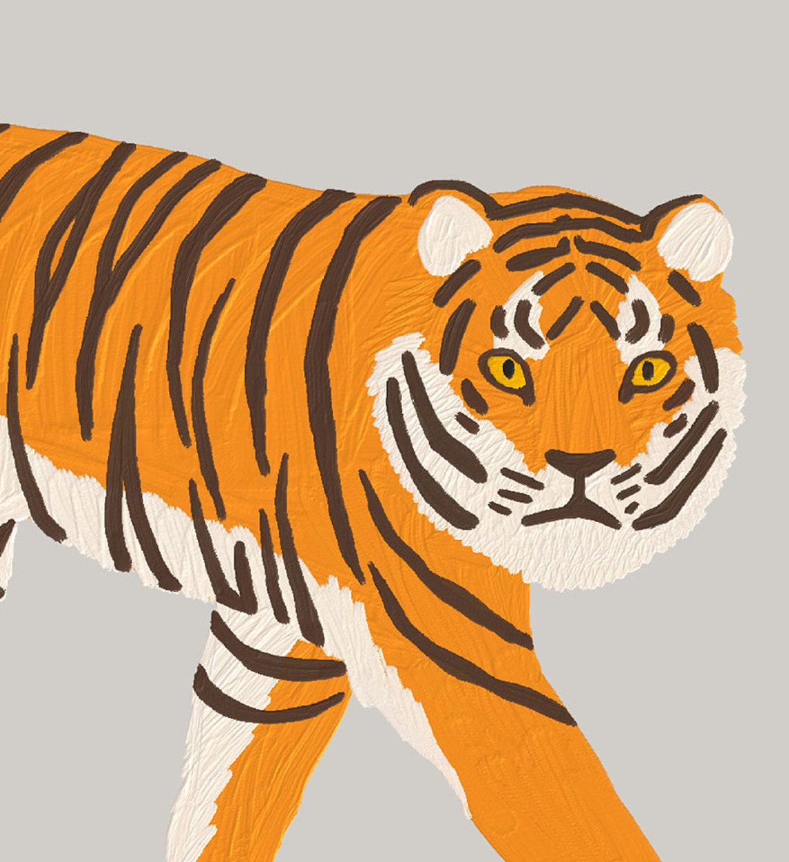 Printable Tiger Wall Art, Nursery Animal Wall Art, Nursery Decor