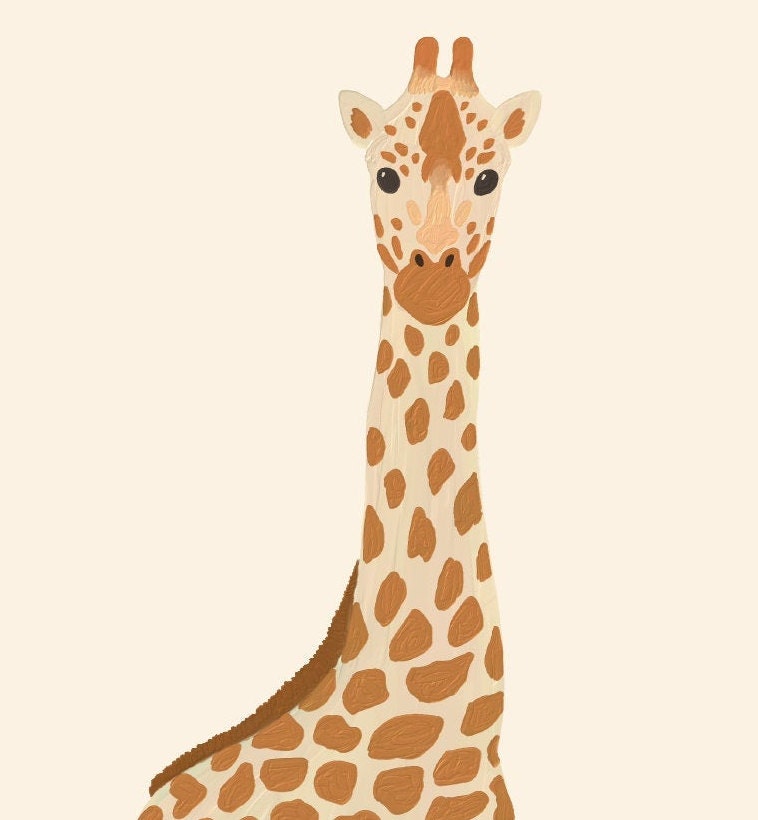 Printable Giraffe Wall Art Giraffe Poster Nursery Animal - Etsy