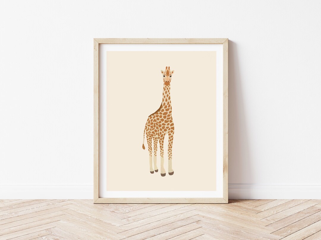Printable Giraffe Wall Art, Giraffe Poster, Nursery Animal Wall Art ...