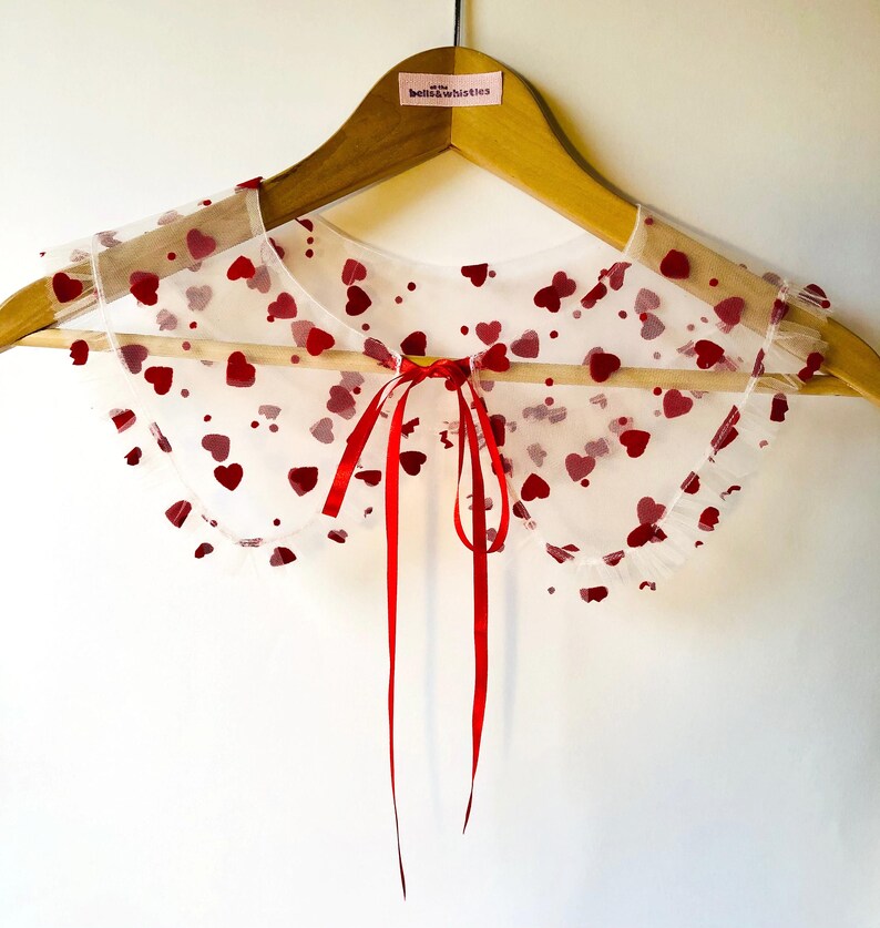 Red Heart Tulle removable collar
