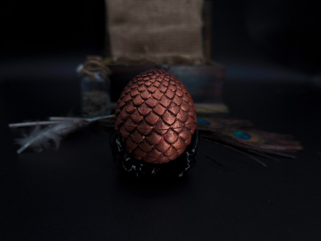 Bronze Dragon Egg 3D Printed Stone Age Themed Closing Etsy