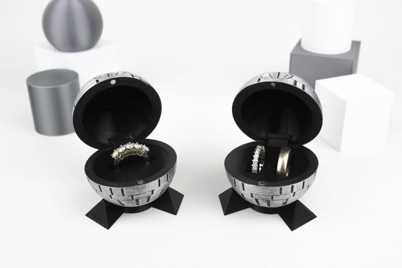 3D Printed Premium Wedding Proposal Death Star Ring Box | Unique Ring Box | Gift for Pride and Groom