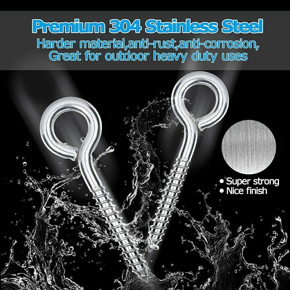 Stainless Steel Screw Eyes – Backwater.Outfitting