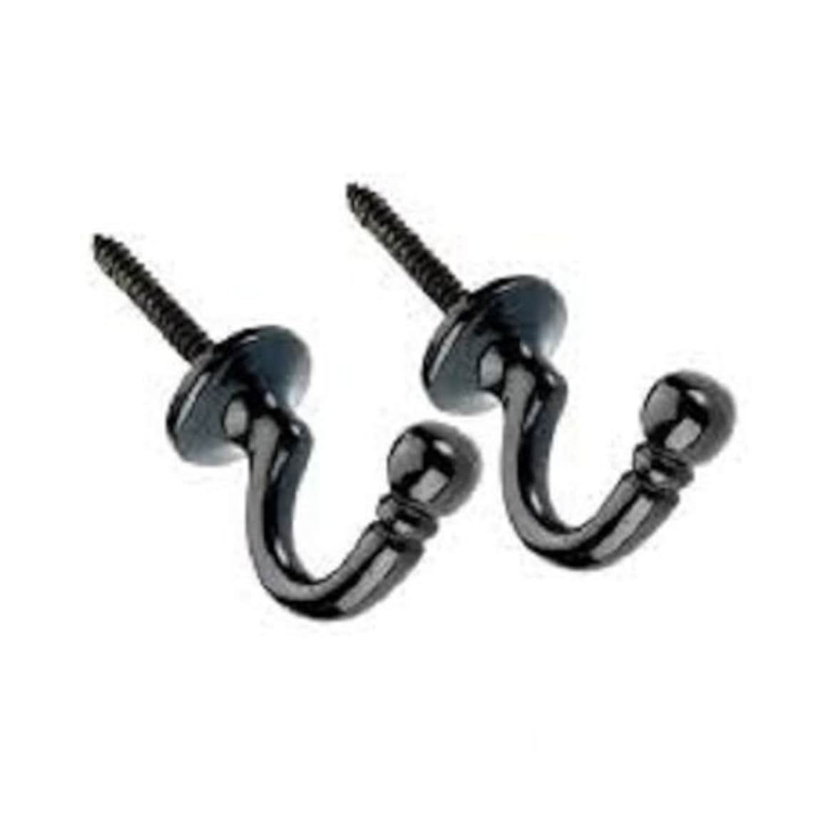 CURTAIN TIE BACK hooks medium ball end in Chrome Brass Etsy