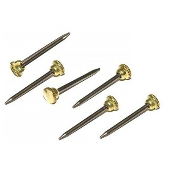 PACKS OF PICTURE HOOK PINS WITH BRASS HEAD HARDENED PICTURE PIN HANGING NAIL 