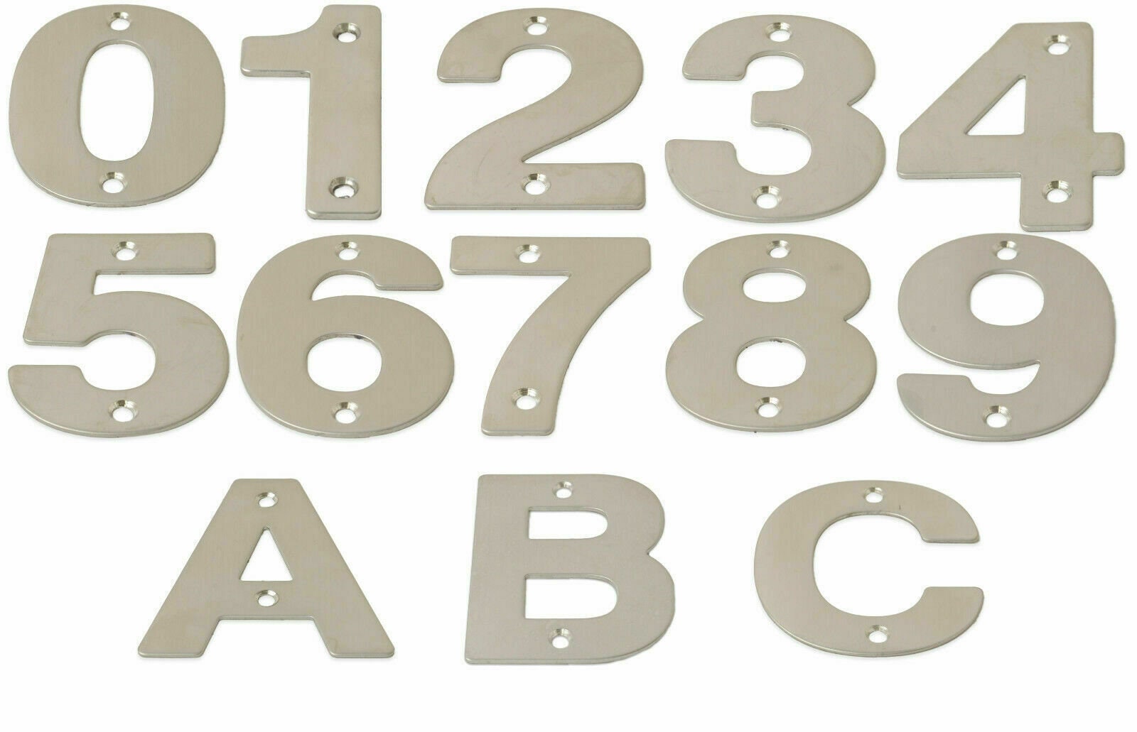 Stainless Steel Door Numbers & Letters 3 75 Mm House Flat Apartment