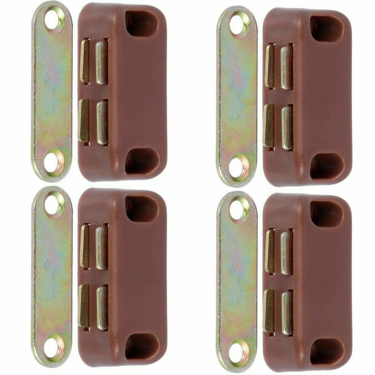4 X DOOR CATCH Strong 4kg Cupboard Small Brown