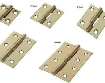 Pair Of Platted BRASS BUTT HINGES Choose Small-Large Door Cabinet Cupboard