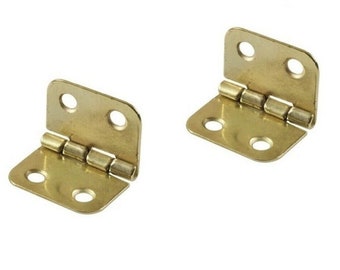 Mini 1"/25mm BRASS PLATED Hinge Jewellery/Cigar/Trinket Box Tiny/Small (1 pair)