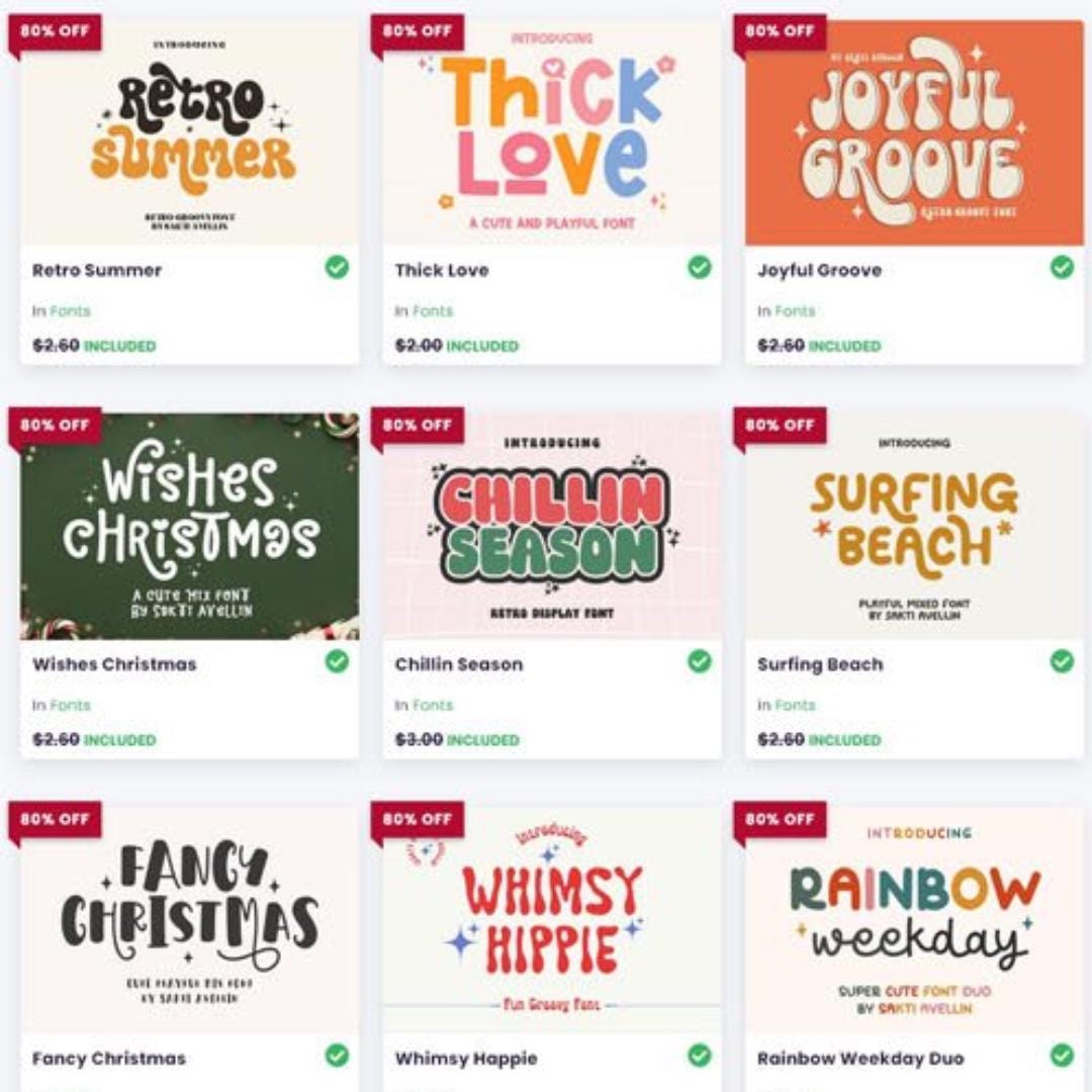 Christmas in July Font Bundle: Summer & Holiday Fonts (TTF, OTF, WOFF ...