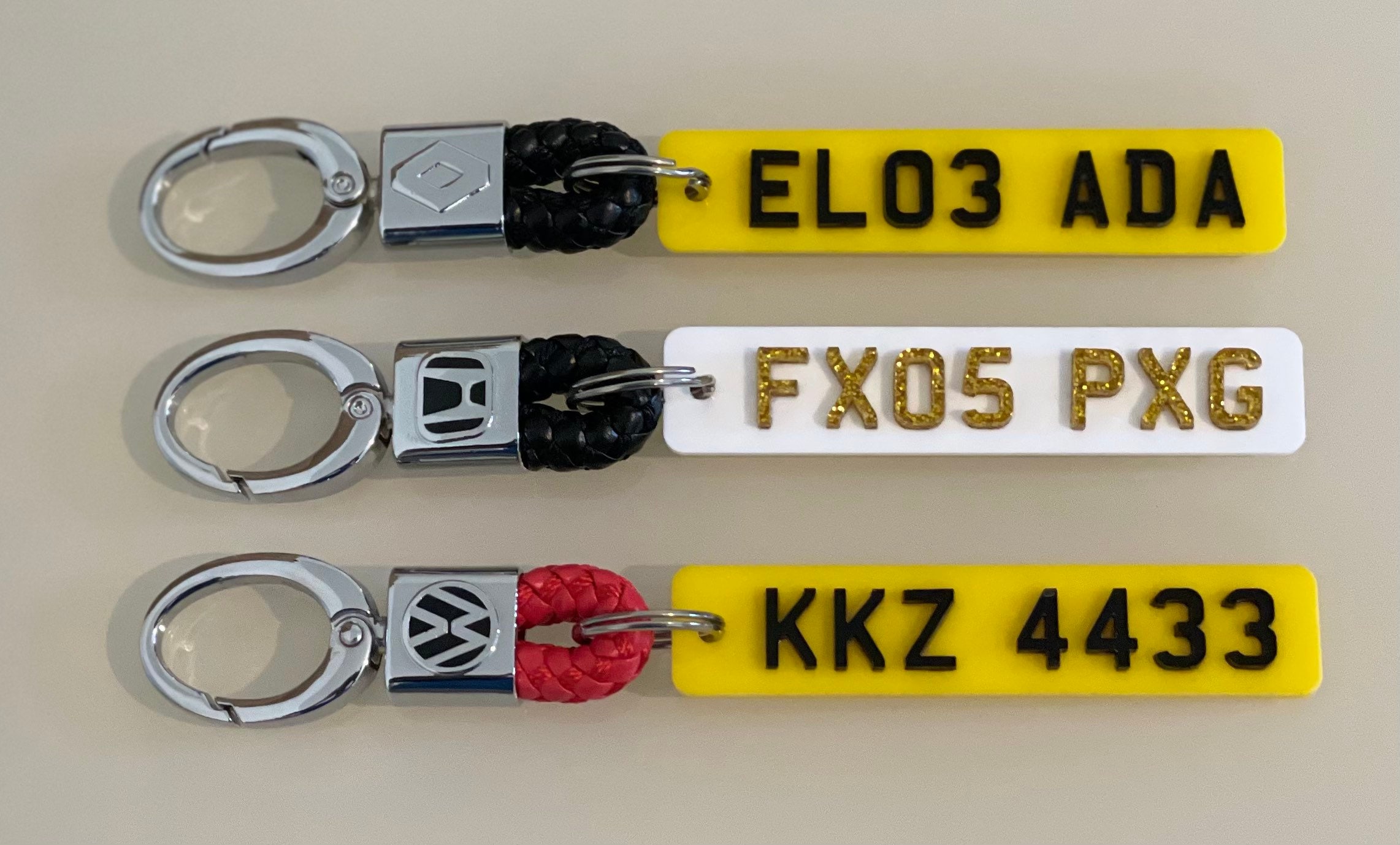 Custom made 4d number plate keyring Etsy
