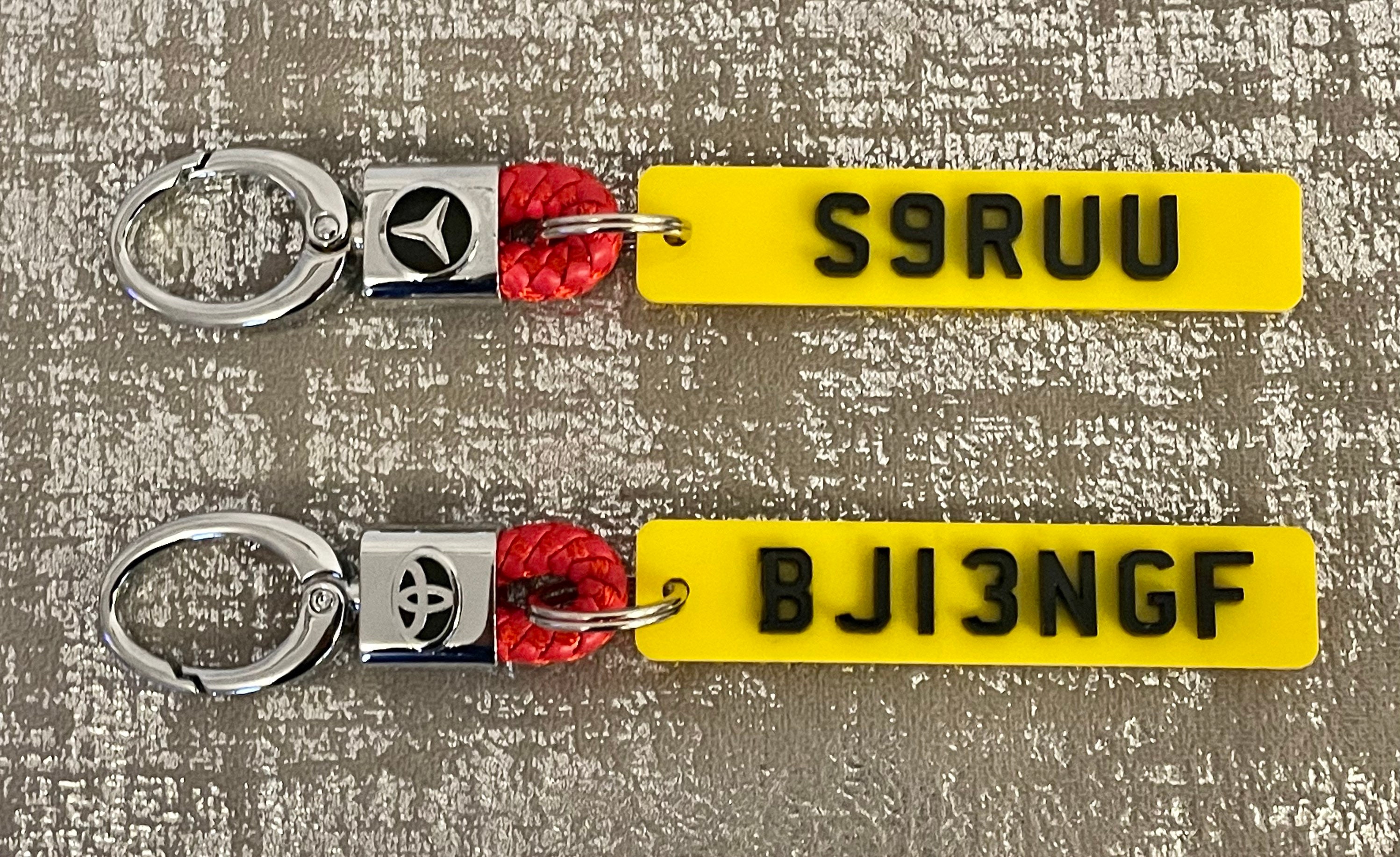 4d number plate keyring Etsy