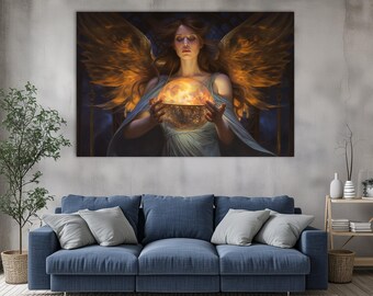 Cuadro de la diosa Hestia, impresión en lienzo, retrato de la divinidad femenina griega, arte mural místico, decoración espiritual para la sala de estar.