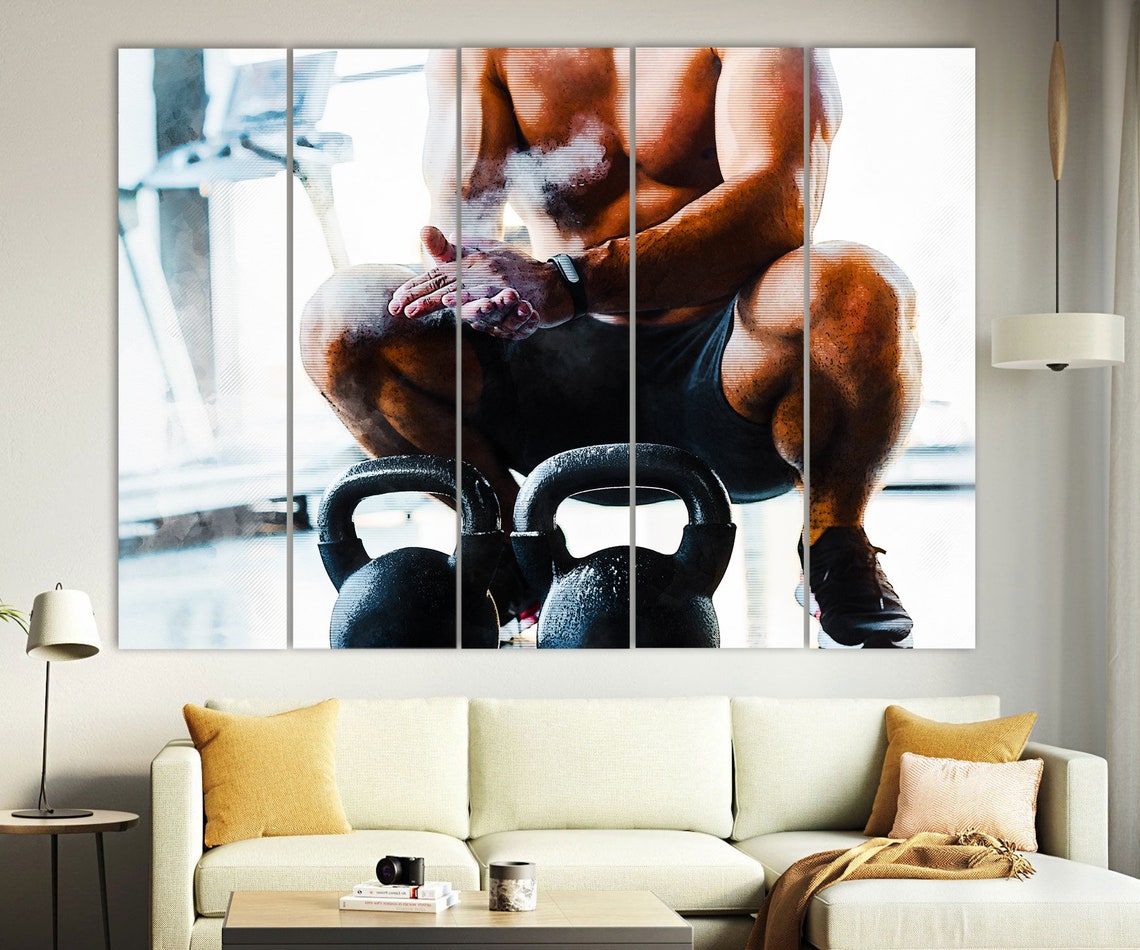 Gym Canvas Motivation Gym Art Gym Print Décor de gym Gym Etsy
