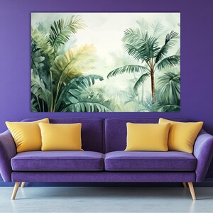 Tropical Palm Tree Canvas Print: Greenery Wall Art