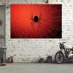 Spider Canvas Art Print: Horror Home Decor