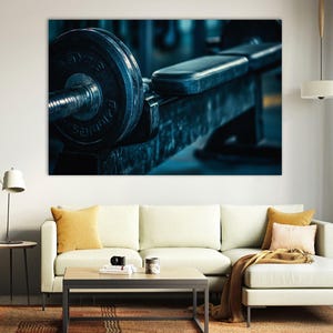 Gym Wall Decor,Powerlifter Gift,Fitnes Motivation Painting,Weightlifting Print