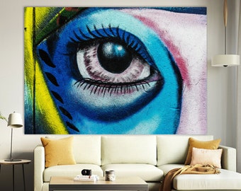 Abstract Eye Canvas Print: Colorful Wall Art Decor
