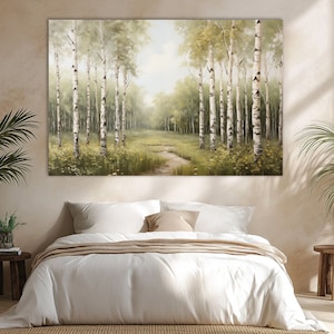 Birch Wall Art,Birch Print,Birch Painting,Birch Poster,Nature Poster,Nature Wall Art,Nature Print