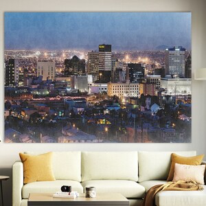 El Paso Skyline Canvas Print: Colorful Texas Wall Art