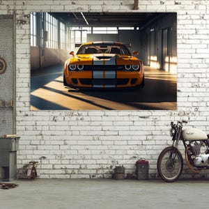 Muscle Car Canvas Print: American Sports Car Garage Wall Art