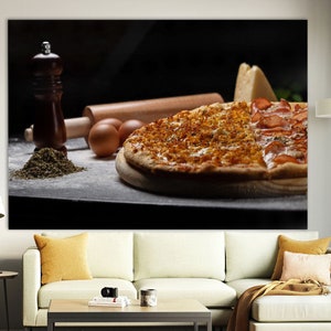 Pizza Canvas Print,Pizza Wall Art,Pizza Painting,Pizzeria Wall Decor