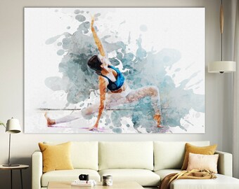 Yoga Pose Canvas Print: Modern Fitness Wall Art