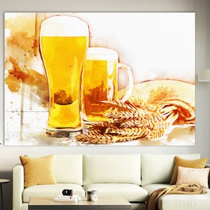 Beer Canvas Print: Pub Wall Art Decor