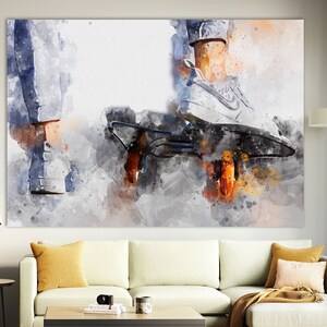 Skateboard Canvas Print,Skateboard Painting,Skateboard Wall Art,Skateboarder Gift