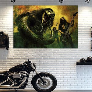 Heavy Metal Decor,Music Lover Gift,Rock Star Canvas Print