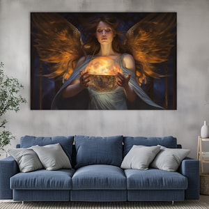 Hestia Canvas Print: Greek Goddess Portrait, Living Room Wall Decor