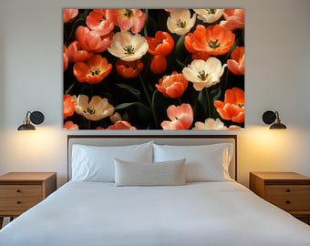 Tulip Canvas Print: Vintage Floral Wall Art