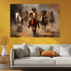 Indians Canvas Art,Indians Painting,Indians Poster,Indians Print,Apache Print,Apache Wall Art