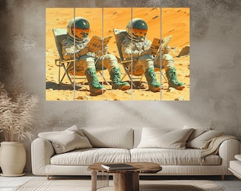 Astronaut Canvas Print: Moon Adventure, Space Art