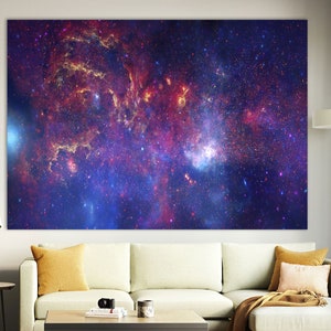 Milky Way Canvas, Milky Way Wall Art,Space Wall Art,Space Painting,Living Room Decor