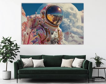 Astronaut Canvas Print: Space Wall Art