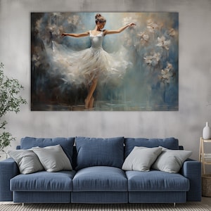 Ballerina Painting: Abstract Ballet Canvas Print