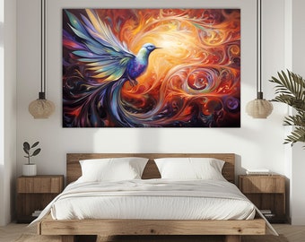 Hummingbird Canvas Print: Scenic Bird Wall Art