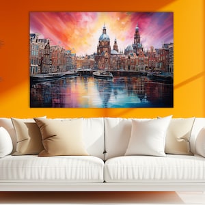 Abstract Amsterdam Canvas Print: Netherlands Wall Art