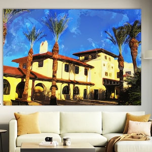 Fresno Wall Art, Abstract Fresno Canvas Print, Fresno Painting, California Wall Art
